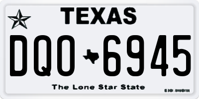 TX license plate DQO6945