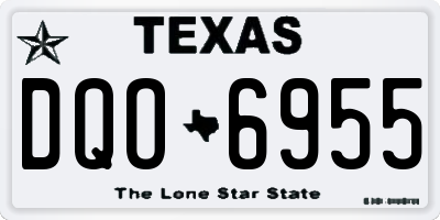 TX license plate DQO6955