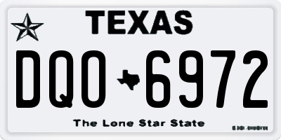 TX license plate DQO6972