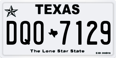 TX license plate DQO7129