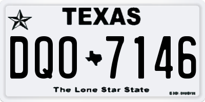 TX license plate DQO7146