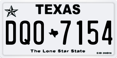 TX license plate DQO7154