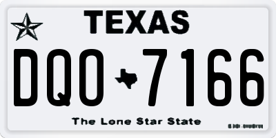 TX license plate DQO7166