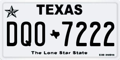 TX license plate DQO7222