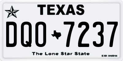 TX license plate DQO7237