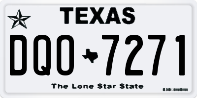 TX license plate DQO7271
