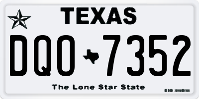 TX license plate DQO7352