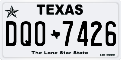 TX license plate DQO7426