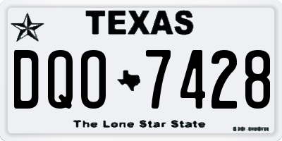 TX license plate DQO7428