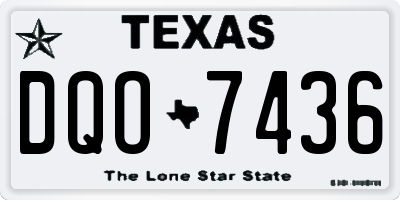 TX license plate DQO7436