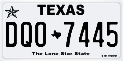 TX license plate DQO7445