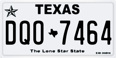 TX license plate DQO7464