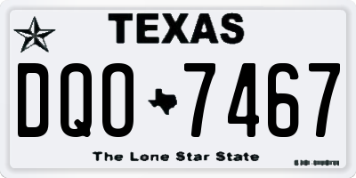 TX license plate DQO7467
