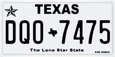 TX license plate DQO7475