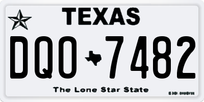 TX license plate DQO7482