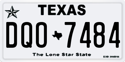 TX license plate DQO7484