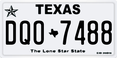 TX license plate DQO7488