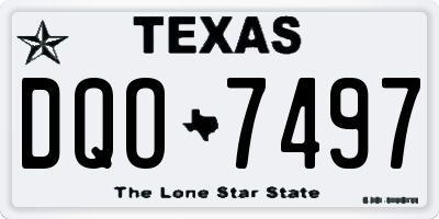 TX license plate DQO7497