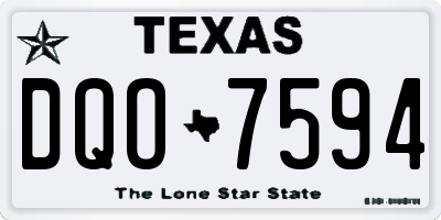 TX license plate DQO7594