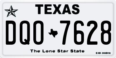 TX license plate DQO7628