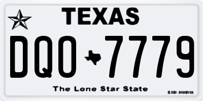 TX license plate DQO7779