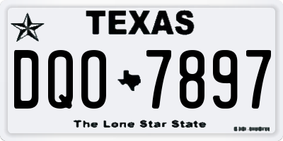 TX license plate DQO7897