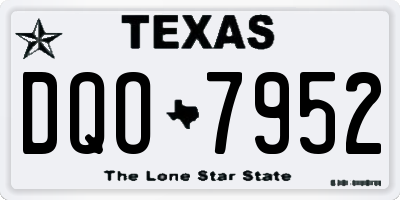 TX license plate DQO7952