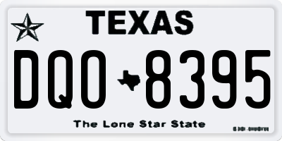 TX license plate DQO8395