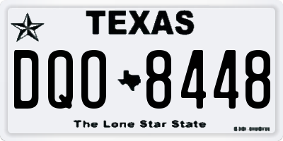 TX license plate DQO8448