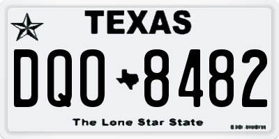 TX license plate DQO8482