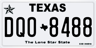 TX license plate DQO8488