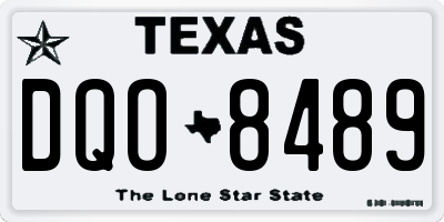 TX license plate DQO8489