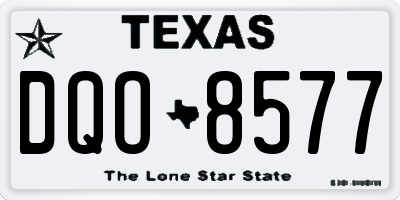 TX license plate DQO8577