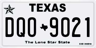 TX license plate DQO9021