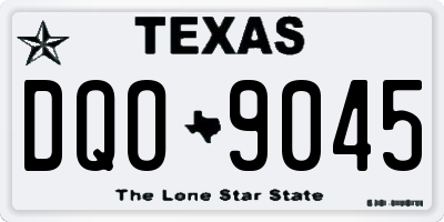 TX license plate DQO9045