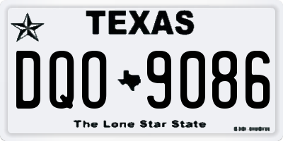 TX license plate DQO9086