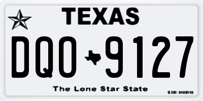 TX license plate DQO9127
