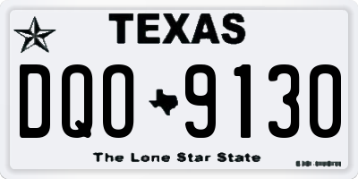 TX license plate DQO9130