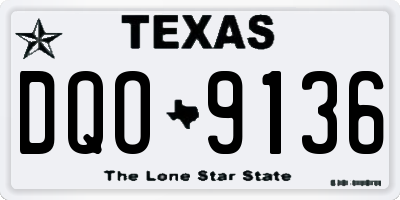 TX license plate DQO9136