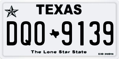 TX license plate DQO9139