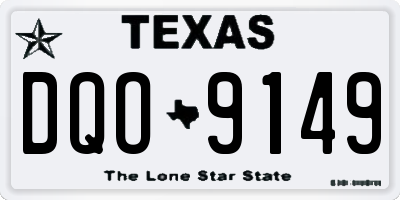 TX license plate DQO9149
