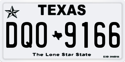 TX license plate DQO9166