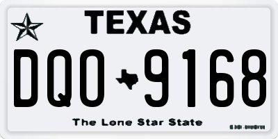 TX license plate DQO9168