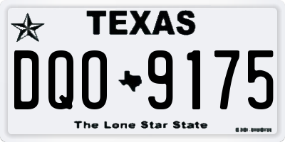 TX license plate DQO9175