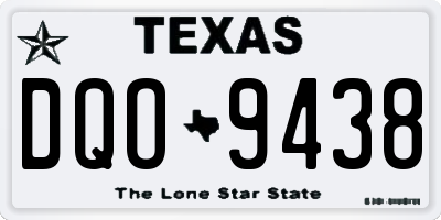 TX license plate DQO9438