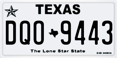 TX license plate DQO9443