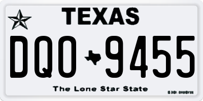 TX license plate DQO9455