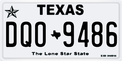 TX license plate DQO9486