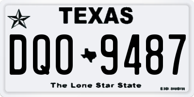 TX license plate DQO9487