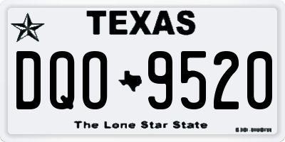 TX license plate DQO9520